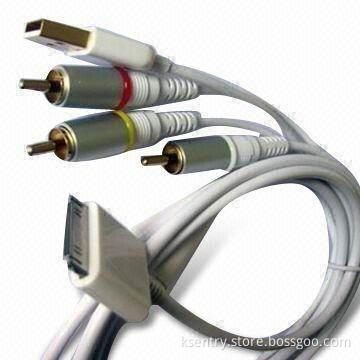 AV Cable for Apple's iPhone 4, iPhone/iPad with Original IC
